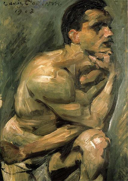 Lovis Corinth Mannlicher Halbakt oil painting picture